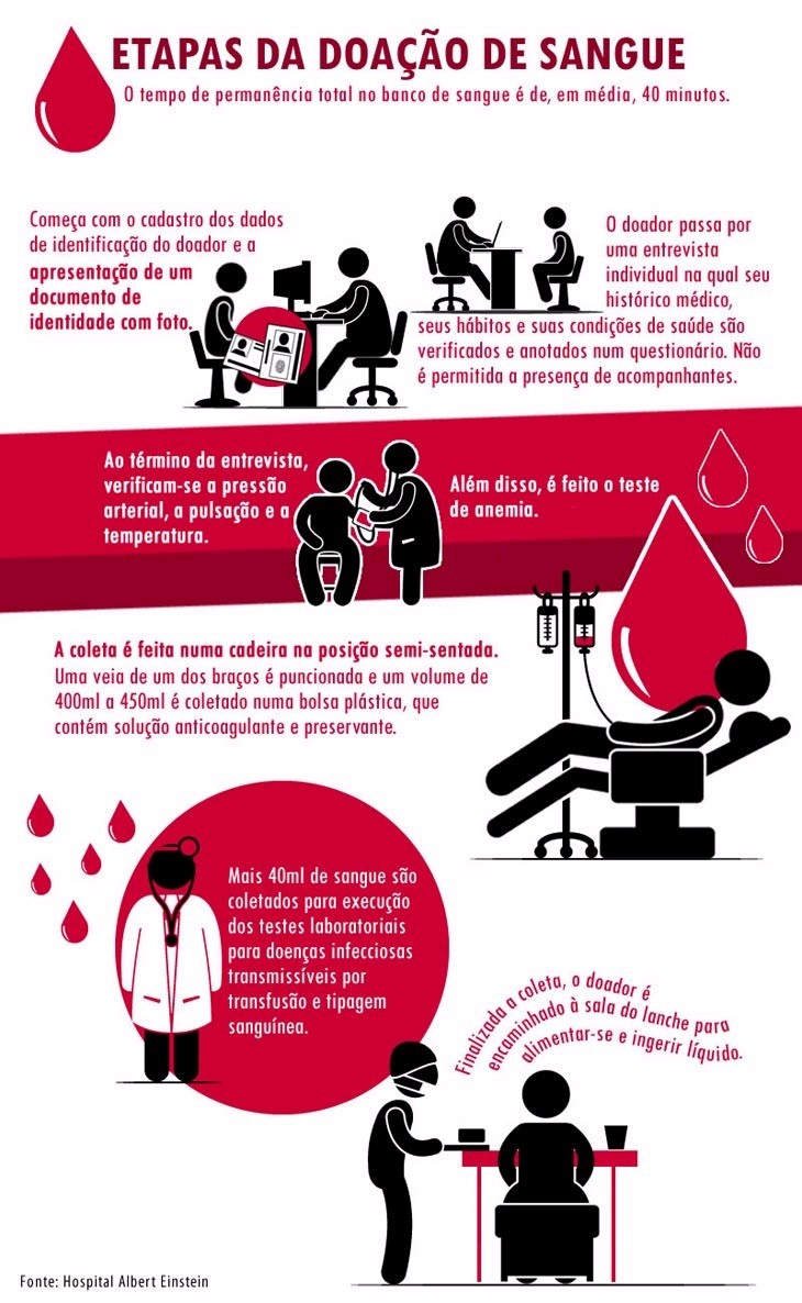 InfogrÁfico Confira As Etapas Da Doação De Sangue 5578