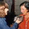 Inezita é entrevista pela Super Rede Boa Vontade de Comunicação durante o 1º Congresso Brasileiro de Direito Coletivo do Trabalho em 1986.