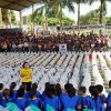 Goiânia, GO — O Coral Ecumênico Infantojuvenil Boa Vontade abrilhantou o evento com um repertório de músicas que enaltecem os bons valores e sentimentos.