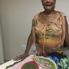 Sala Nair Torres em Porto Alegre/RS: A irmã Legionária Ibraima de Oliveira expressa sua felicidade em atuar com artesanato e levar amor por meio da arte  às outras pessoas