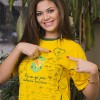 A modelo internacional Renata Reis também vestiu a camisa da campanha 