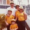 O veterano Casal Legionário Noys e Haroldo Rocha e os filhos Daniel, Adriana e Leilany.