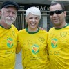 A dra. Marcia Rachid, ladeada pelo amigo da Boa Vontade Luiz Carlos Lourenço (E) e o dr. Ricardo Gitahy.