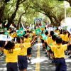 SALVADOR/BRAZIL — The children assisted by the LBV rejoice in participating in the parade in commemoration of the Brazilian Independence Day. Traditionally, the Legion of Good Will displays in the front of the parade a Majestic Picture of Jesus, the Ecumenical Christ, the Divine Statesman.