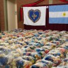 Doscientos bolsones conteniendo unas cuatro toneladas de alimentos, para las familias atendidas en San Pedro de Jujuy.