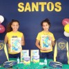 Santos, SP — A alegria estampada no rosto das mesninas ao receberem o kit de material que ganharam da LBV.