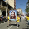 Sorocaba, SP — A Majestosa Estampa de Jesus foi à frente do desfile e pôde ser vista de longe por todos que estavam presentes na ocasião.