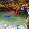 Montes Claros, MG — Dentre os apresentações artísticas, o Coral Ecumênico Infantil Boa Vontade, formado por meninas e meninos atendidos pela LBV, encantou o público ao entoar diversas Músicas Legionárias.