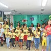 Salvador, BA — Durante as oficinas, as crianças ensaiaram a música tema do Fórum para apresentá-la na Igreja Ecumênica da Religião de Deus, do Cristo e do Espírito Santo.
