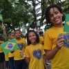 Salvador, BA – Cheios de felicidade e energia, atendidos da LBV participam do Desfile Cívico em homenagem ao dia da Independência do Brasil.