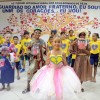 RECIFE, PE — Dentre as apresentações culturais do dia, as crianças dançaram a música tema do 16º Fórum, intitulada: