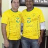 O radialista Artur Mário (D), da rádio Cultura AM, também apoiou a campanha. No registro, ele posa ao lado de&nbsp;Genivaldo Marquiza, da LBV.
