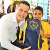 Mogi das Cruzes, SP — O advogado Fernando Leandro participou da entrega dos kits de material pedagógico realizada pela LBV.