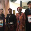 NUEVA YORK, EUA: Durante la conferencia, los integrantes de la delegación de Nigeria recibieron el mensaje de la Legión de la Buena Voluntad. De izquierda a derecha: Adriana Rocha, de la LBV; Dra. Nosa I. Aladeselu, fundadora y presidente de African Women Empowerment Guild (AWEG); Ebere Ifendu, presidente de la organización Women In Politics Forum (WIPF); y Danilo Parmegiani, representante de la Institución en las Naciones Unidas.