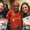 NUEVA YORK, EUA: La Representante Especial del Secretario General de la ONU, Ban Ki-moon, para la Violencia Sexual en Conflictos, Sra. Zainab Bangura (centro), de Sierra Leona, recibió la revista BUENA VOLUNTAD Mujer.