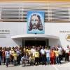 São José dos Campos, SP — Cristãos do Novo Mandamento de Jesus se reúnem em frente às novas instalações da Igreja Ecumênica da Religião Divina.
