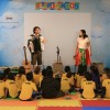 Crianças atendidas pela LBV conferem a programação dedicada ao público infantil da IX Feira Nacional do Livro de Poços de Caldas e o Festival Literário.
