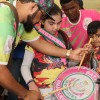 La Escola de Samba Estação Primeira de Mangueira visitó el Espacio Educativo Calle Colores, de la LBV, y brindó un taller de percusión y danza.