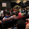 Peregrinos de diversos países superlotam o Conjunto Ecumênico de Boa Vontade nas comemorações dos 24 anos do TBV. Na imagem, vista parcial do público presente no Auditório José de Paiva Netto, acompanhando as palavras fraternas do fundador do Templo da Paz.
