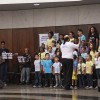 Brasília, DF — Formado pelas crianças que participam das Aulas de Moral Ecumênica, o Coral Ecumênico Infantojuvenil Boa Vontade abrilhantou o evento com muita Música Legionária.
