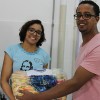 SÃO PAULO, SP — Funcionários do Complexo Boracea receberam as cestas de alimentos por meio dos voluntários da Religião Divina e da Legião da Boa Vontade (LBV).