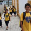 Joinville, SC: A campanha Criança Nota 10! disponibiliza aos atendidos kits de material pedagógico com cadernos, lápis de cor, canetas, dicionários e vários outros itens para o dia a dia na escola.