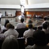 BRASÍLIA, DF — Na Nave do Templo da Boa Vontade, o público presente atento à mensagem fraterna do presidente-pregador da Religião do Terceiro Milênio, José de Paiva Netto, dedicada aos Soldadinhos de Deus de todas as idades.
