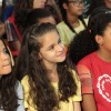 Goiânia, GO – Atentas, crianças acompanham as palavras do Irmão Paiva Netto durante a abertura do 15º Fórum Internacional dos Soldadinhos de Deus, da LBV. 
