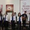 Brasília, DF - Músicos do Espaço Cultutal Templo da Boa Vontade se apresentam na abertura da Mostra Cultural e Artística que dedica-se a comunicar o Apocalipse de Jesus.
