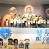 Curitiba, PR — Dentro das atividades do 15º Fórum Internacional dos Soldadinhos de Deus, da Religião Divina, o Coral Infantojuvenil Boa Vontados intepreta a Prece do Pai-Nosso. 
