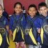 Passo Fundo/RS - Guris e gurias beneficiadas pela LBV exibem com orgulho seu kit de material escolar.