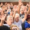 Brasília/DF - A Nave do Templo da Boa Vontade é um ambiente que reúne peregrinos pelo testemunho de perseverança em Jesus. Todos não medem esforços para sentir essa ambiência de Paz.