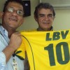 O diretor do jornal e site ‘O Documento’, Jorge Maciel (à direita), ao lado do representante da LBV Pedro Reis.&nbsp;
