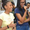 Salvador, BA - Momento de muita emoção durante as finais das Olímpiadas do Espírito. As jovens legionárias da Boa Vontade de Deus, Ananda e Mariana Barreto, se emocionam ao ouvir homenagem da mãe Eliana Barreto.
