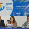 Durante o encontro, a licenciada em Ciências da Comunicação, Susana María Burguez Anduela (ao microfone), que atua como assistente em Educação no Departamento de Planejamento Estratégico Educacional da CODICEN (Administración Nacional de Educación Pública) abordou temas sobre estratégias para a educação inclusiva.
