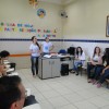 UBERLÂNDIA, MG — Jovens participam da Oficina de Multimídia nas Rodas Espirituais e Culturais, da LBV, conduzida por Amélia Garcia e Juliana Eugênia que trabalharam em três conceitos: senso crítico, Profecias e Novo Mandamento.
