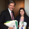François Delattre, embaixador e representante permanente da França junto às Nações Unidas, com Eliana Gonçalves, representante da LBV.
