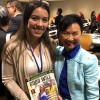 A dra. Soon-Young Yoon, presidente interina da diretoria da Organização das Mulheres para o Desenvolvimento e o Meio Ambiente, com Maria Restrepo, representante da LBV no evento.

 
