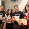 Brasília, DF — Na foto, os vencedores do Festival Internacional de Música, da LBV, edição 2018! Da esquerda para a direta: Egeziel Castro, de Goiânia, GO, em 3º lugar; Lauane e Lucas Mariano, de Brasília, DF, em 1º lugar; e Jéssica Caroline, da capital do Brasil, em 2º lugar. 