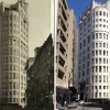 Importante via do Centro, que liga o Mosteiro de São Bento ao Largo São Francisco, a rua Líbero Badaró modificou-se muito (apesar do edifício Saldanha Marinho ainda participar da paisagem). A comparação feita é entre os anos de 1947 e 2013. Dos dois lados da rua, novos prédios surgiram, mais altos, para fazer companhia ao edifício ao centro.
