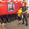 São José do Rio Preto/SP - O primeiro sargento Geison Moraes da Costa Vaz, do Tiro de Guerra, prestigiou a entrega dos kits pedagógicos e deixou suas considerações: