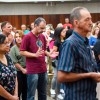 Brasília/DF - OS peregrinos que se encontram na Nave do Templo da Boa Vontade se emocionam com a ambiência de Paz do Monumento. Corações mais fortalecidos pela Fé em Deus!