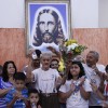 Nova Iguaçu, RJ – Durante o encontro, a família Alves Pereira recebe homenagem da Religião de Deus, do Cristo e do Espírito Santo.
