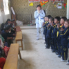 BUENA VISTA, BOLIVIA — Children from the LBV’s Jesus Nursery School recite the Ecumenical Lord’s Prayer and the Good Child Prayer.