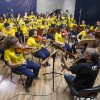 O​ Coral e o Grupo de Instrumentistas Infantojuvenis Boa Vontade, formados por alunos do Conjunto Educacional Boa Vontade, de São Paulo, SP, abriram o evento, cantando, via internet, a música 