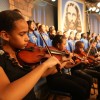 Coral Ecumênico Infantil Boa Vontade e o Grupo de Instrumentistas Infantojuvenis Boa Vontade interpretaram canções na abertura do evento, emocionando o público.
