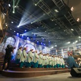 Brasília, DF — Coralistas de várias partes do Brasil se uniram à banda, orquestra e solistas para levar ao público a emoção e felicidade de fazer parte dos que perseveram em Jesus.
