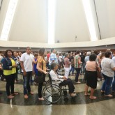 Brasília, DF - Essa Festa encerrou-se com a Hora do Ângelus, momento dedicado a Maria santíssima, Mãe de Jesus, Mãe Universal da Humanidade. Tanto os participantes do evento, quanto os peregrinos que caminhavam na Espiral do TBV, elevaram suas súplicas à Mãe Santíssima, e 