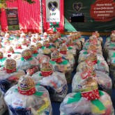 Sorocaba, SP — Vista parcial das cestas entregues às famílias de baixa renda amparadas pela LBV.
