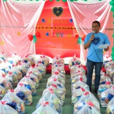 Itabuna, BA — Vista parcial das cestas entregues às famílias de baixa renda amparadas pela LBV.
